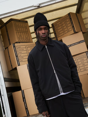 TECHNICAL ZIP THROUGH JACKET - BLACK