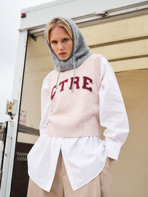CTRE KNITTED VEST - PINK