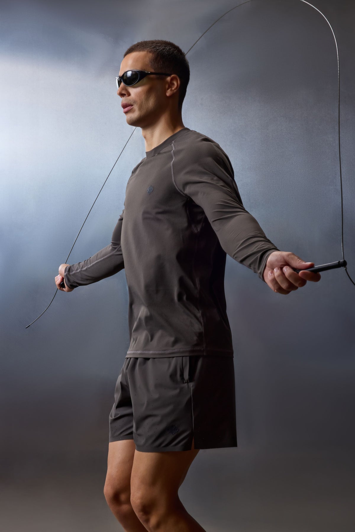 LONG SLEEVE TRAINING TOP - CHARCOAL