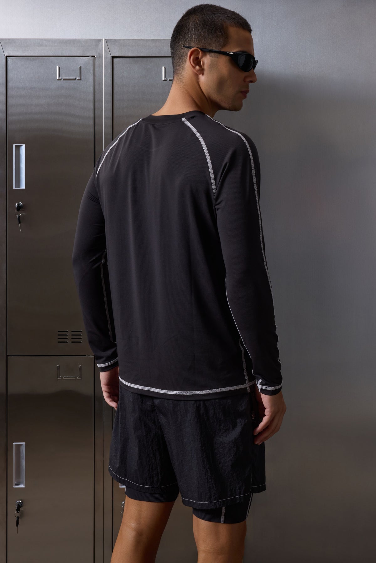 LONG SLEEVE TRAINING TOP - BLACK PINK
