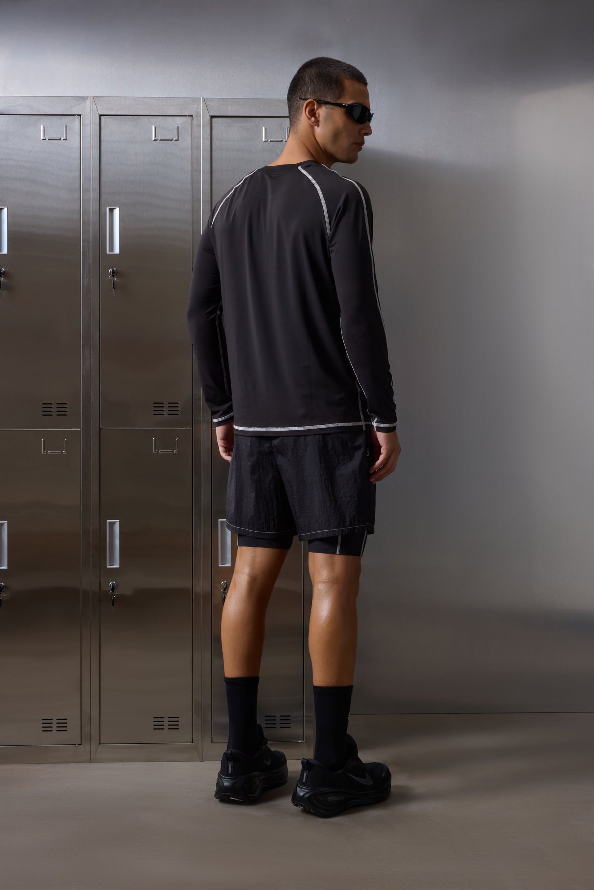 LONG SLEEVE TRAINING TOP - BLACK PINK