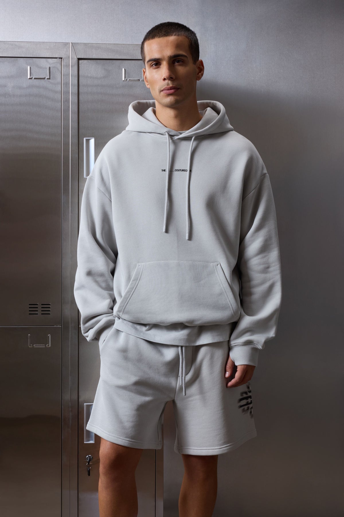 LUXURY IN MOTION GRAPHIC HOODIE - SALT