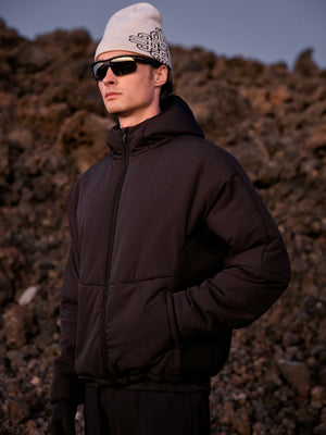 INSULATED WARM UP JACKET - BLACK