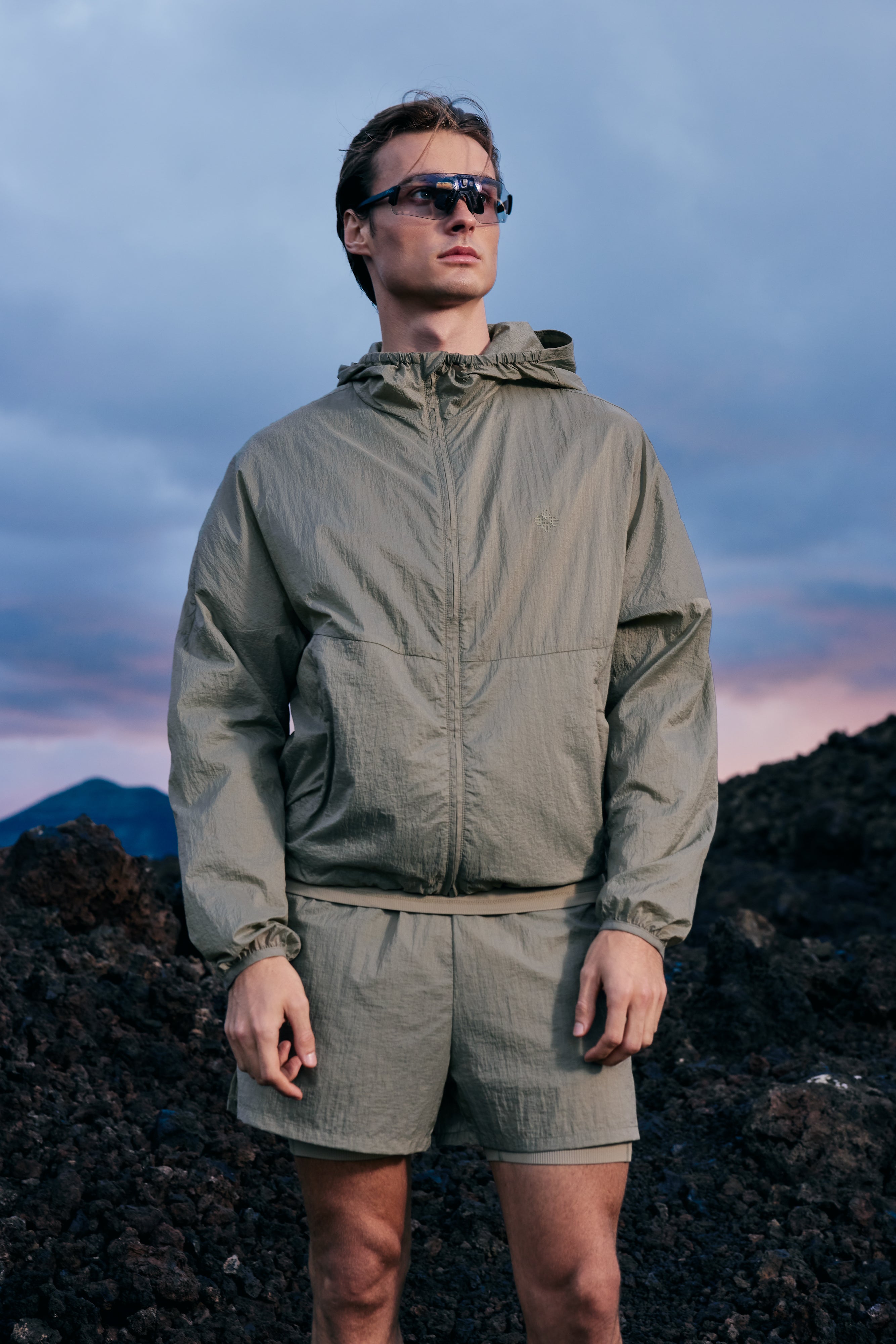 TRANSLUCENT WINDBREAKER - KHAKI