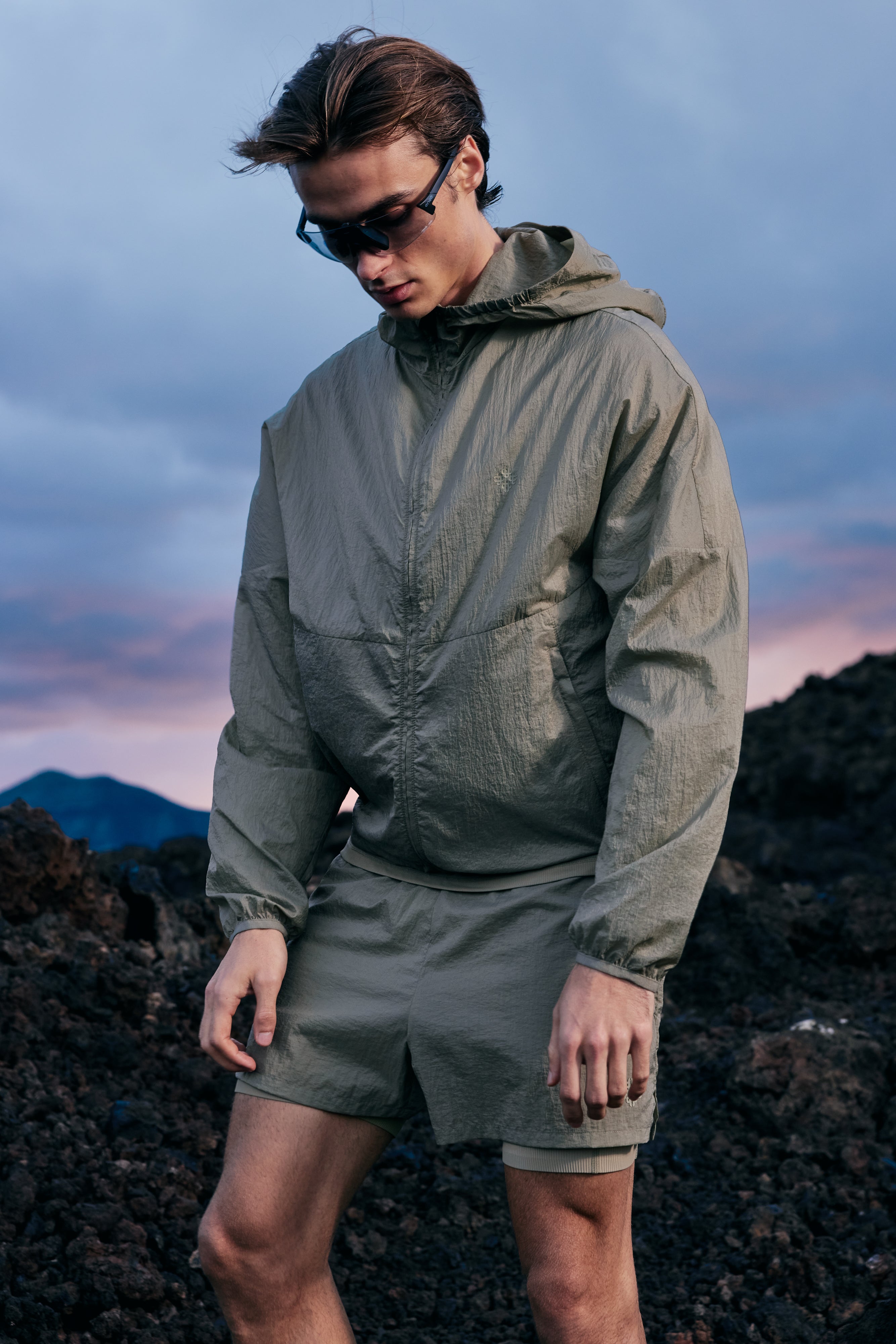 TRANSLUCENT WINDBREAKER - KHAKI