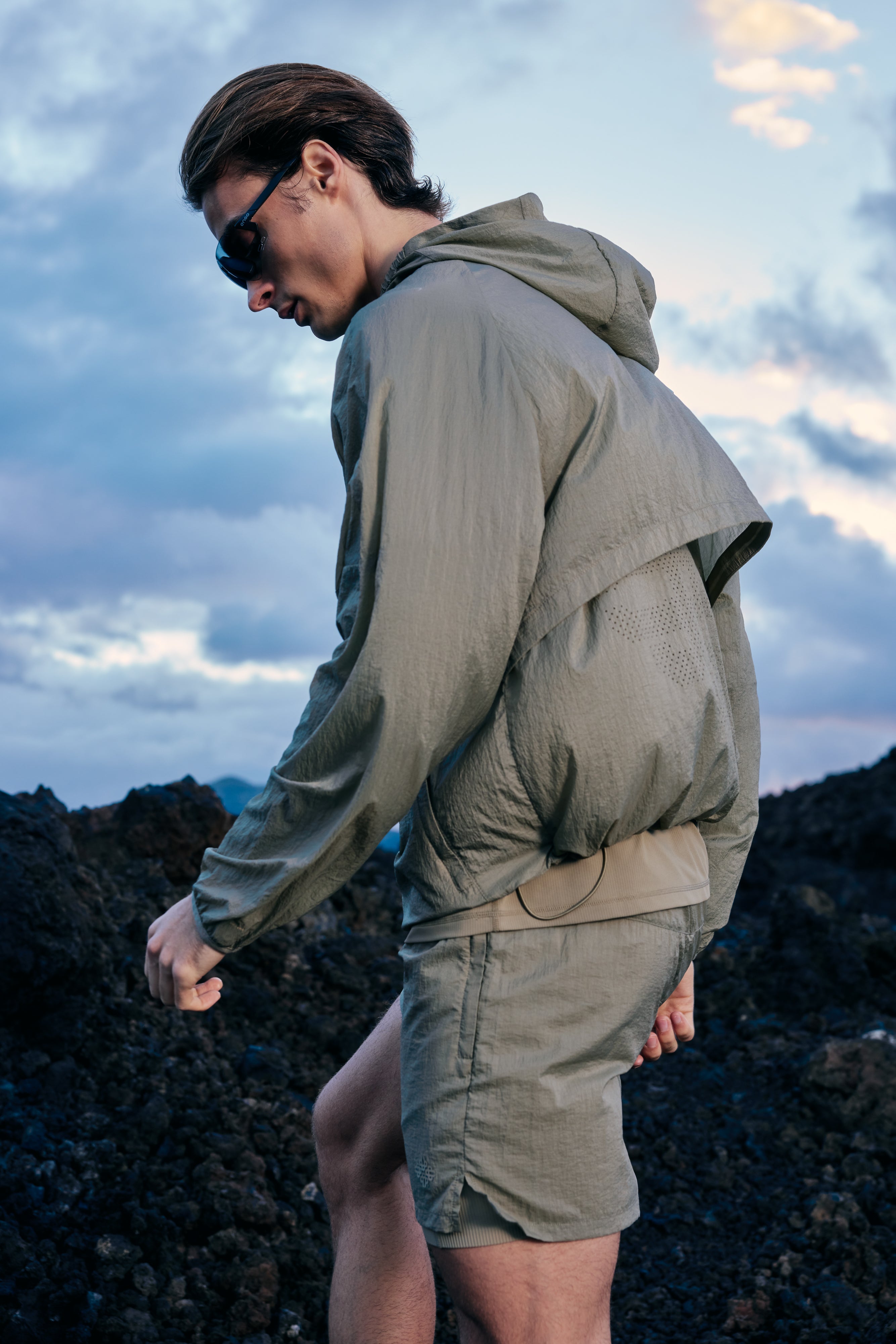 TRANSLUCENT WINDBREAKER - KHAKI