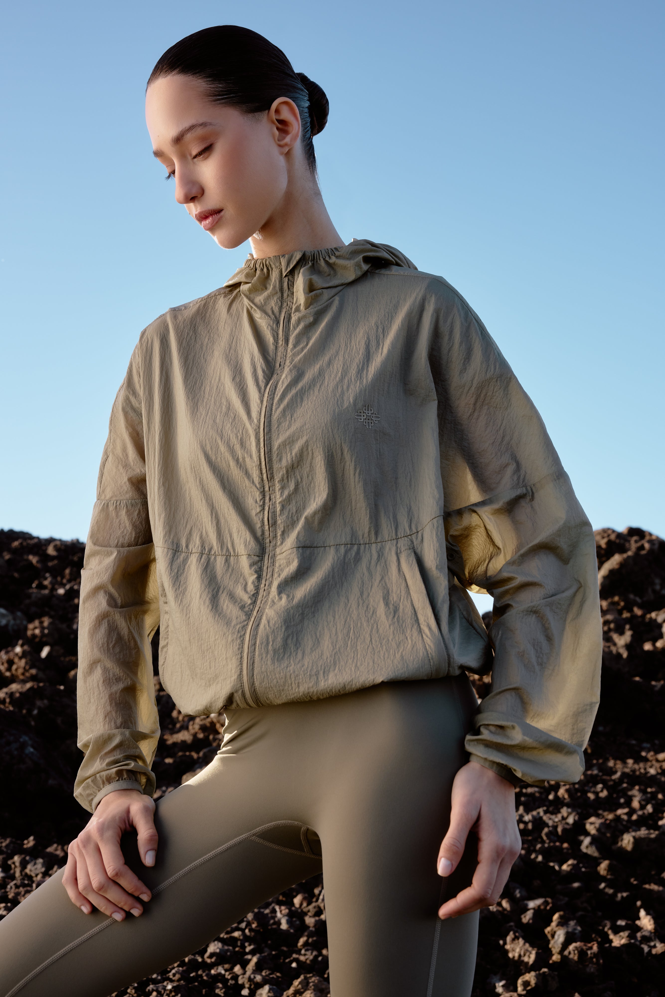 TRANSLUCENT WINDBREAKER - KHAKI