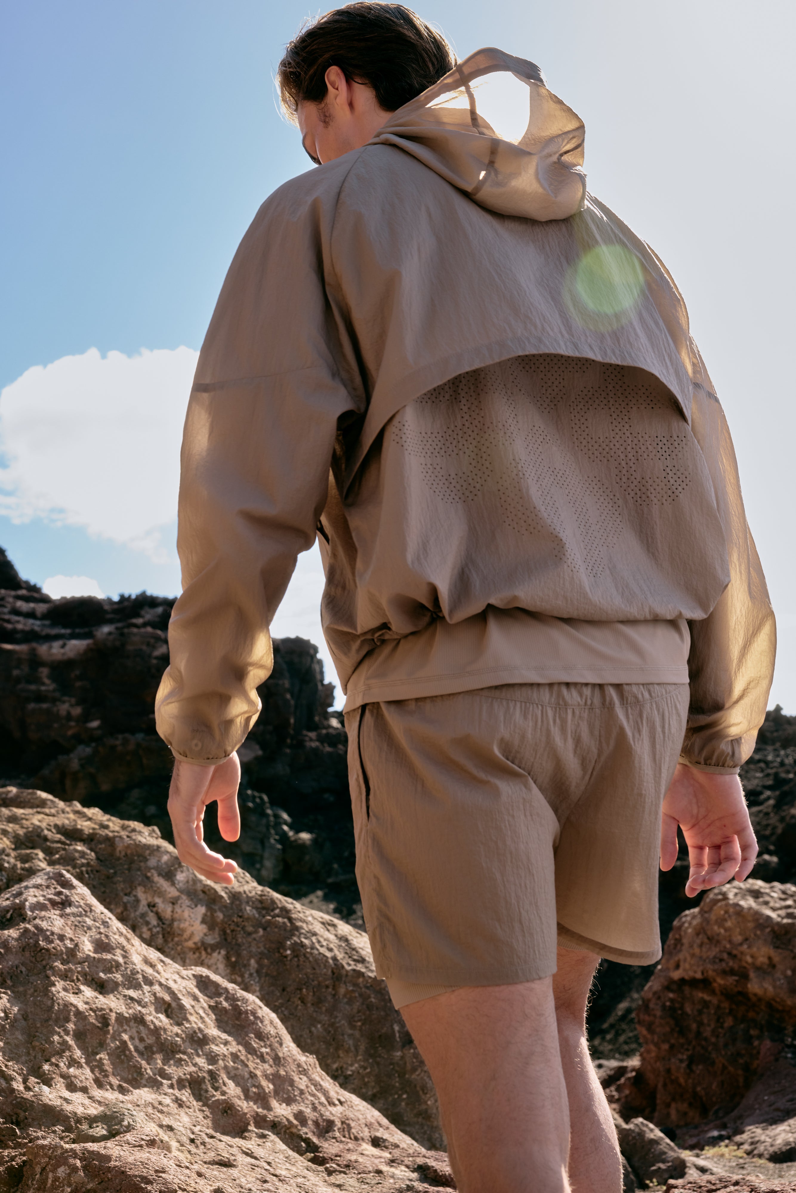 TRANSLUCENT WINDBREAKER - SAND