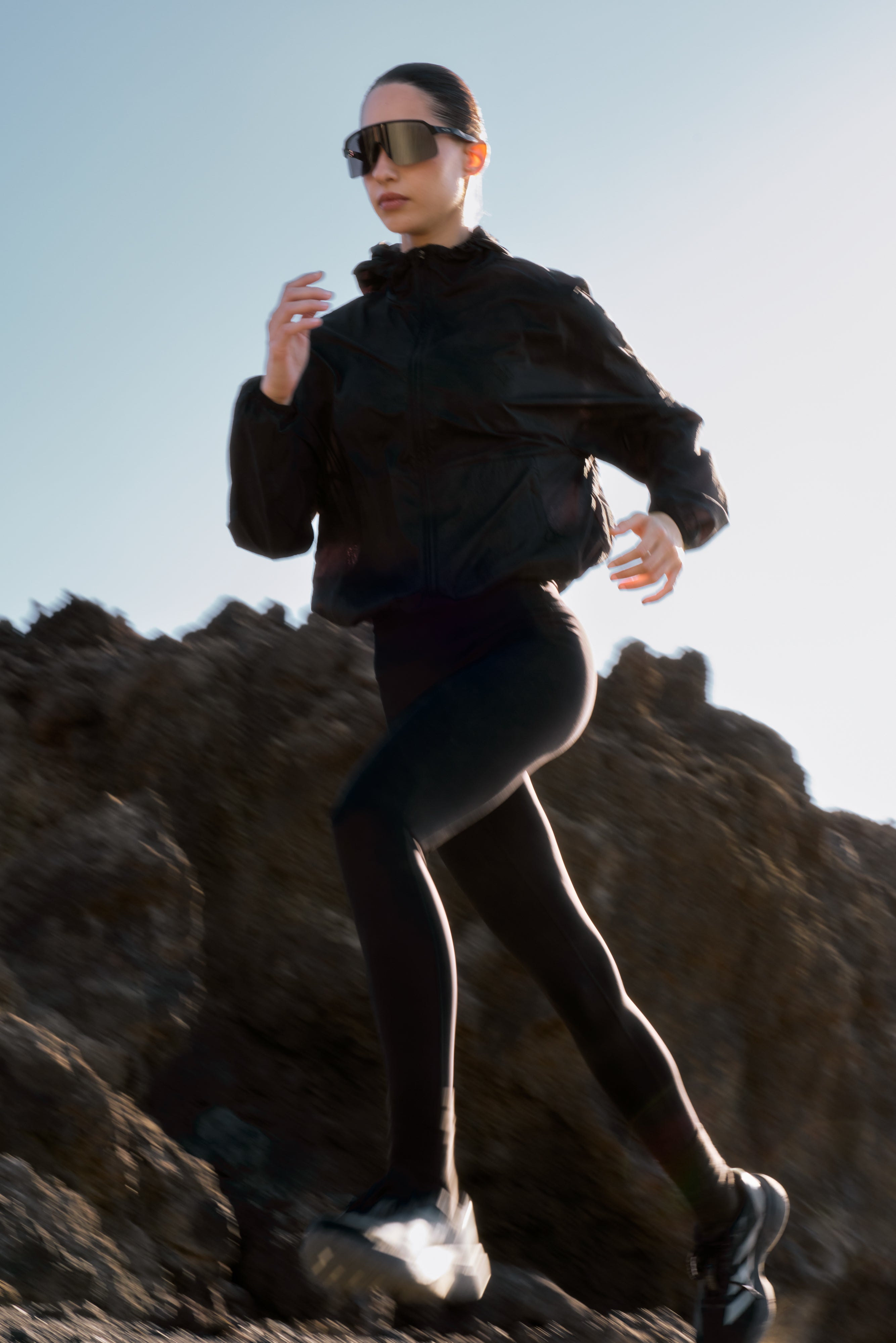 TRANSLUCENT WINDBREAKER - BLACK