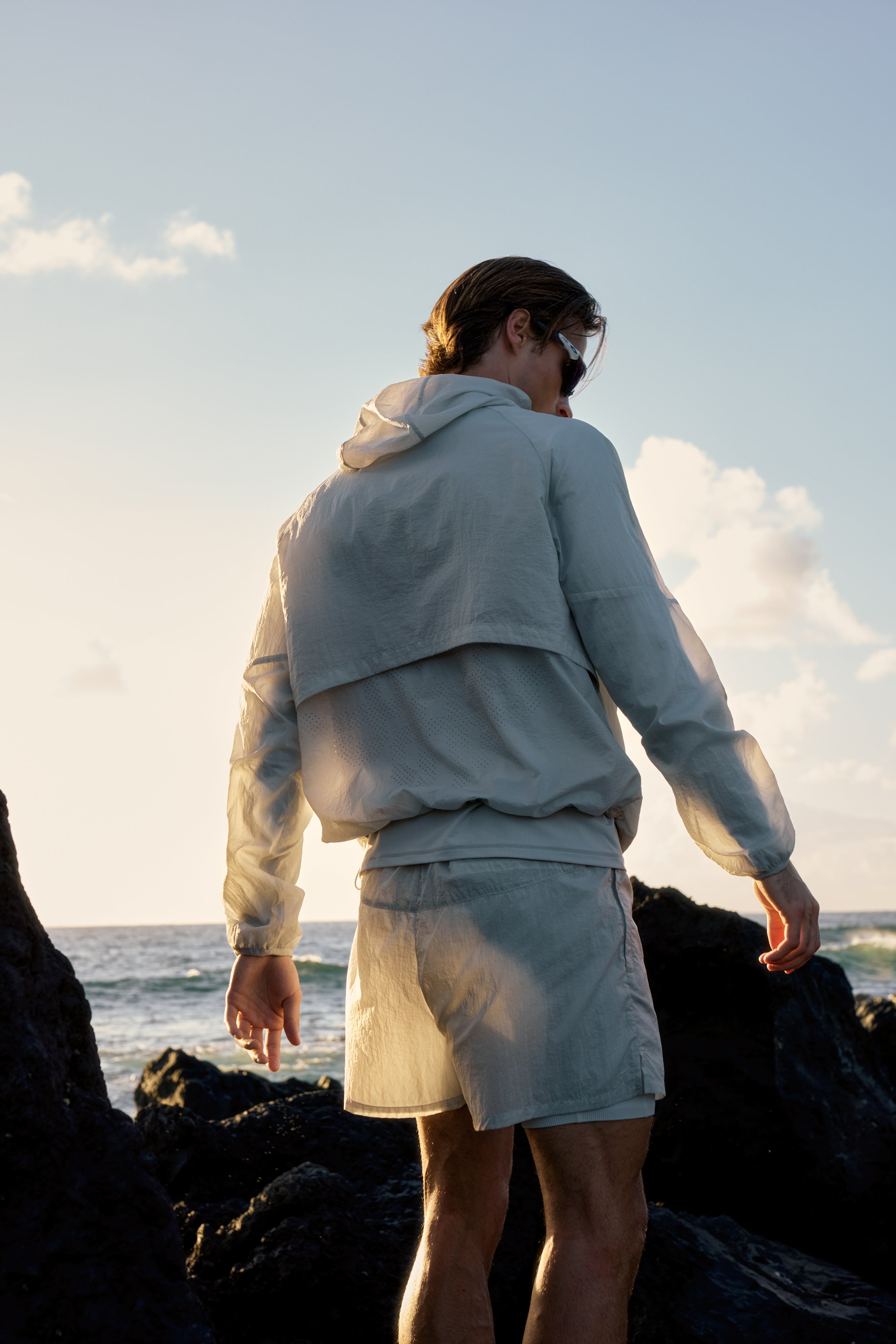 TRANSLUCENT WINDBREAKER - WHITE