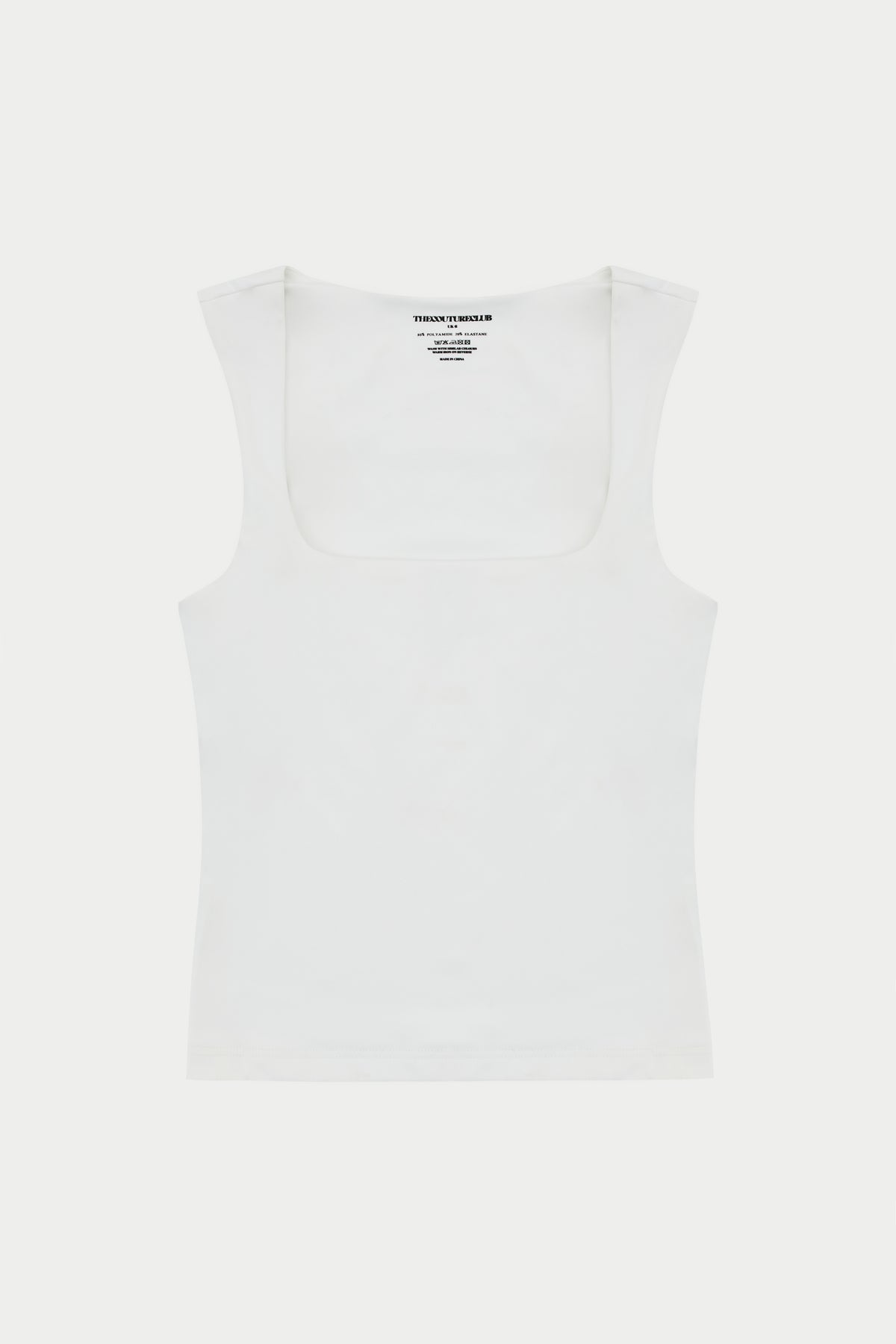 Sculpting Stretch Scoop Neck Top - White