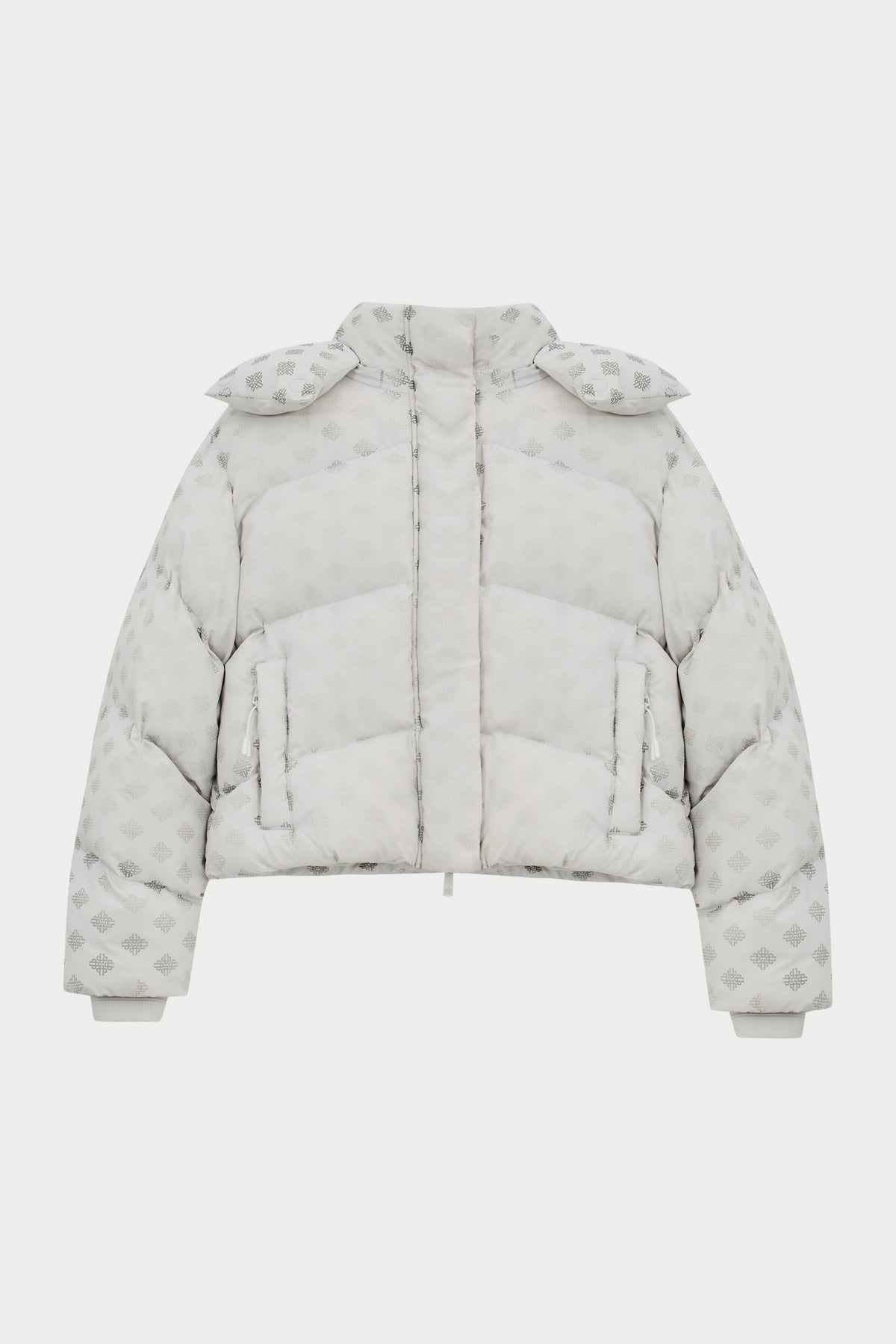 COLD REACTIVE EMBLEM PUFFER - OFF WHITE
