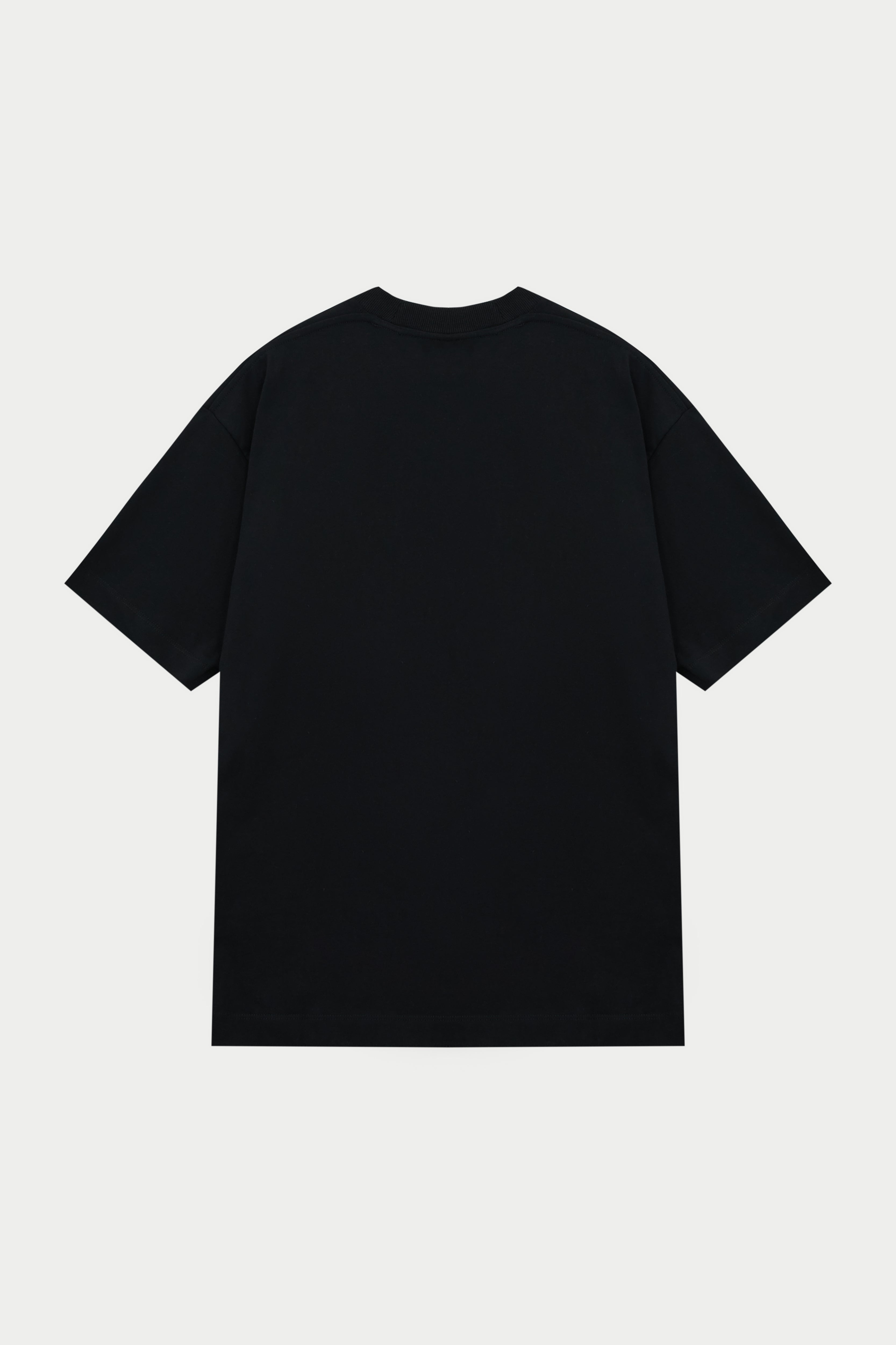 SCRIPT EMBROIDERED T-SHIRT - BLACK