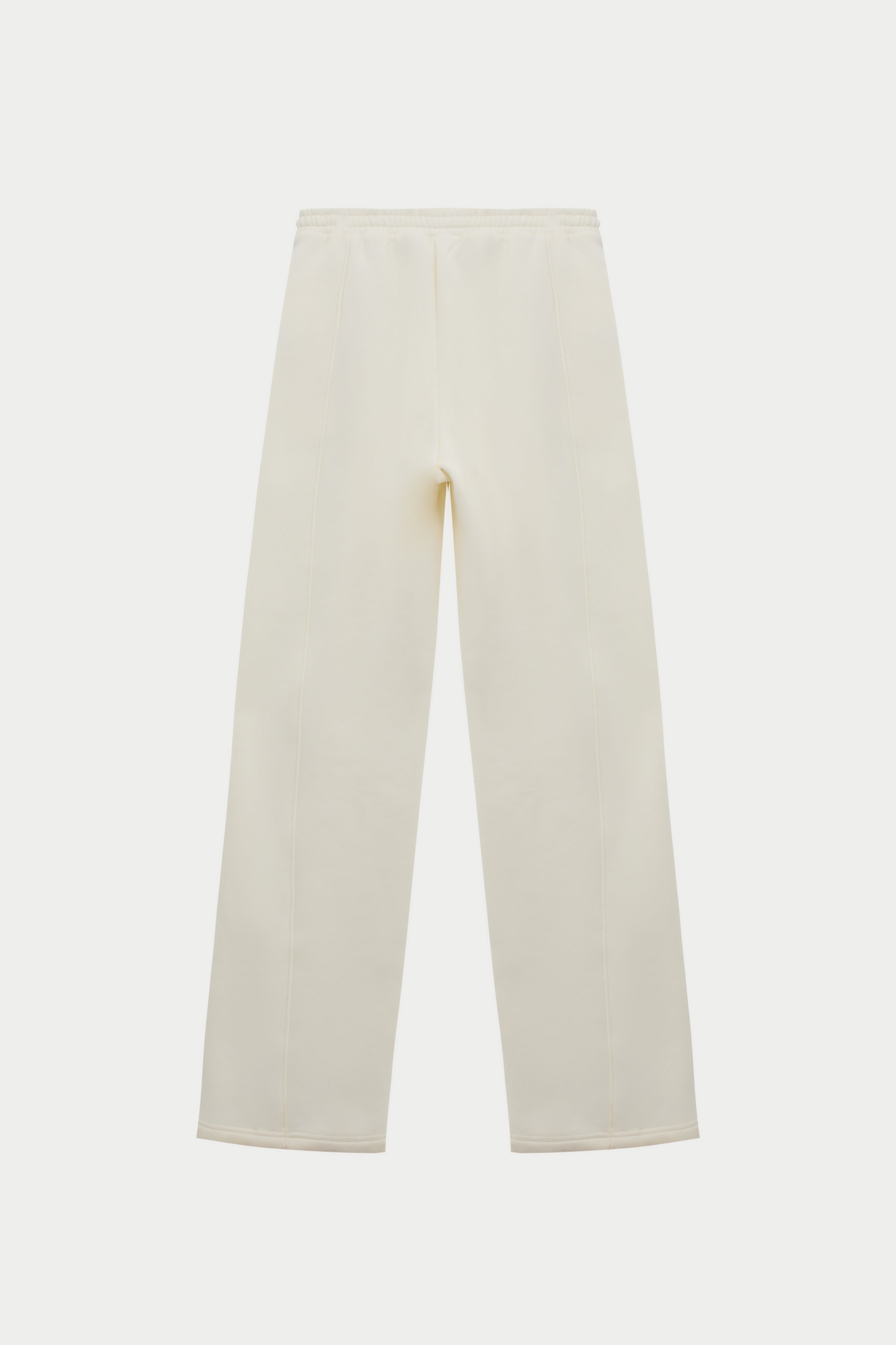 SEAM DETAIL CROSSOVER WAISTBAND JOGGERS - OFF WHITE