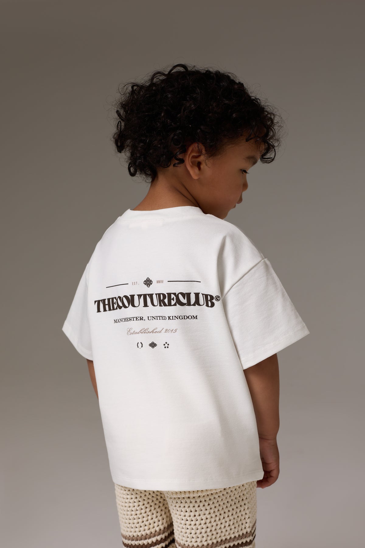 KIDS COPYRIGHT MULTI GRAPHIC T-SHIRT - OFF WHITE