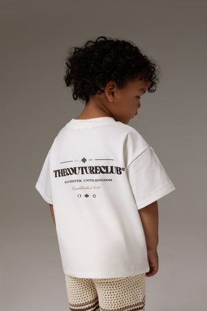 KIDS COPYRIGHT MULTI GRAPHIC T-SHIRT - OFF WHITE