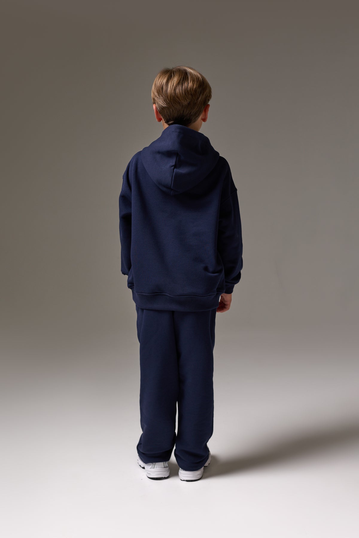 JUNIOR EMBLEM APPLIQUE HOODIE - NAVY