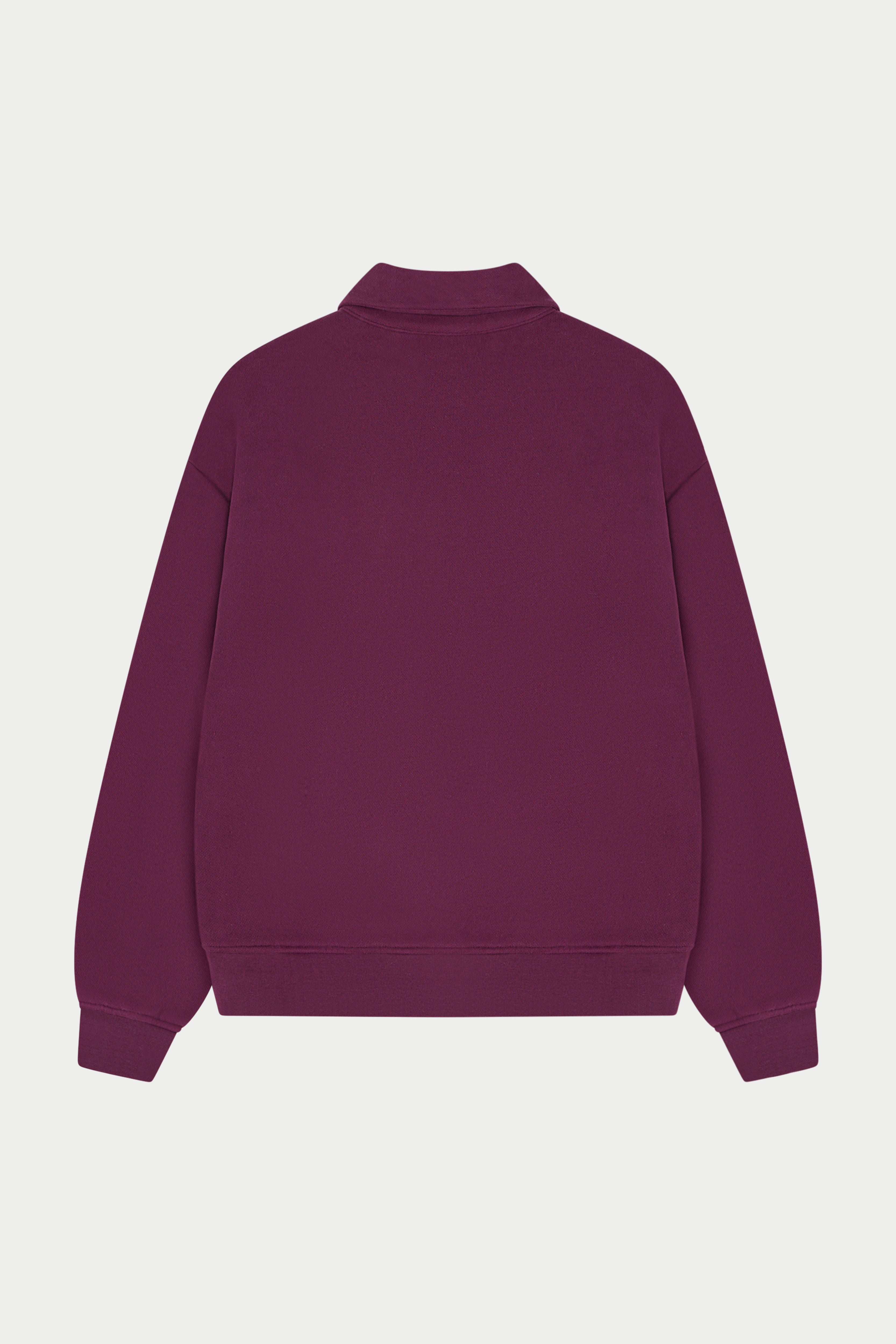 EMBLEM EMBROIDERED RUGBY POLO - PLUM