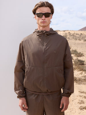 TRANSPARENT WINDBREAKER - BROWN