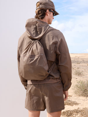 TRANSLUCENT RACING BAG - BROWN