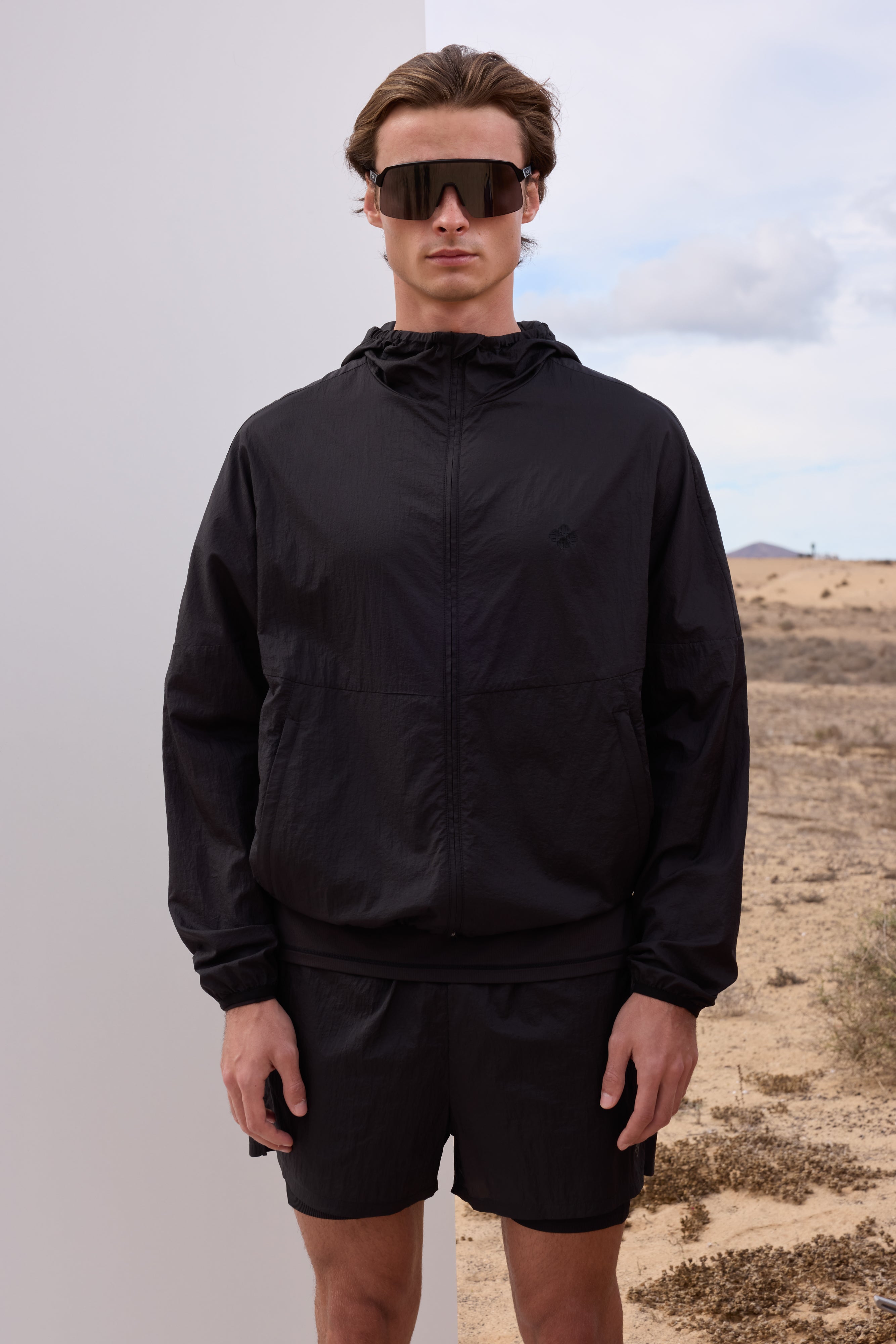TRANSLUCENT WINDBREAKER - BLACK