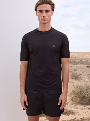SHORT SLEEVE TRAINING TOP - BLACK