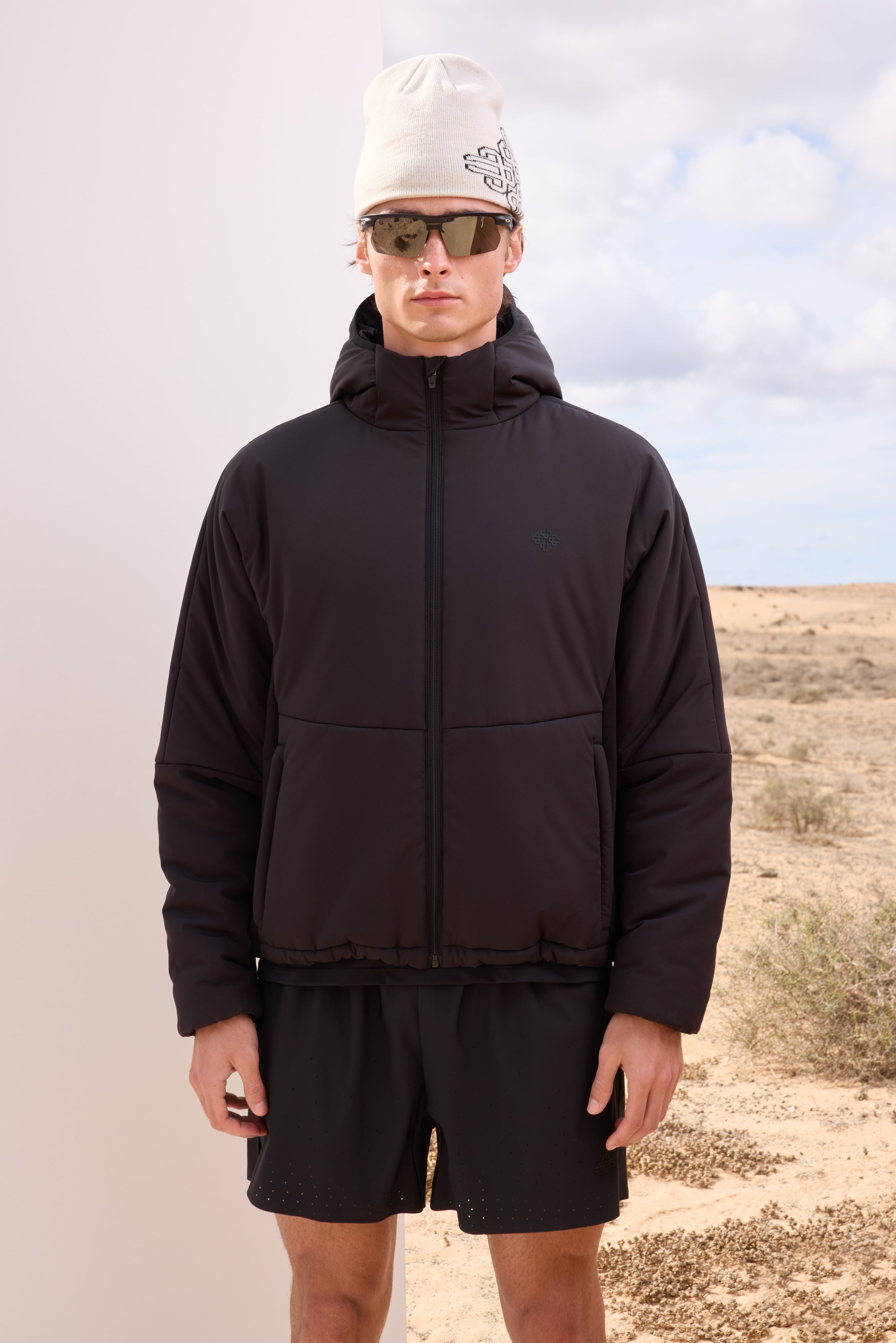 INSULATED WARM UP JACKET - BLACK