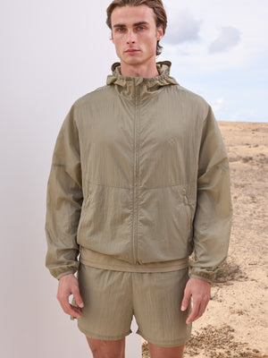 TRANSPARENT WINDBREAKER - KHAKI