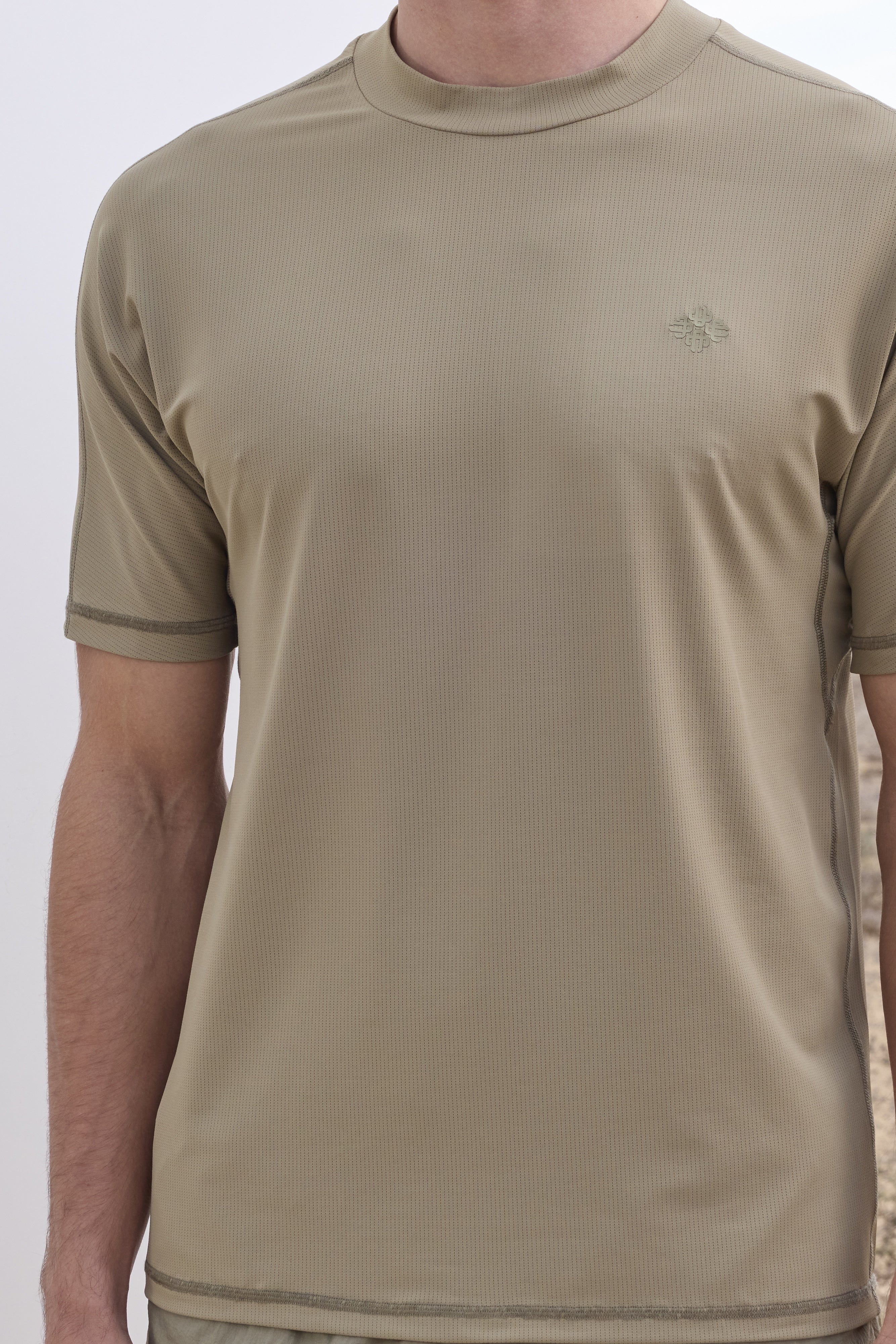 SHORT SLEEVE TRAINING TOP - KHAKI