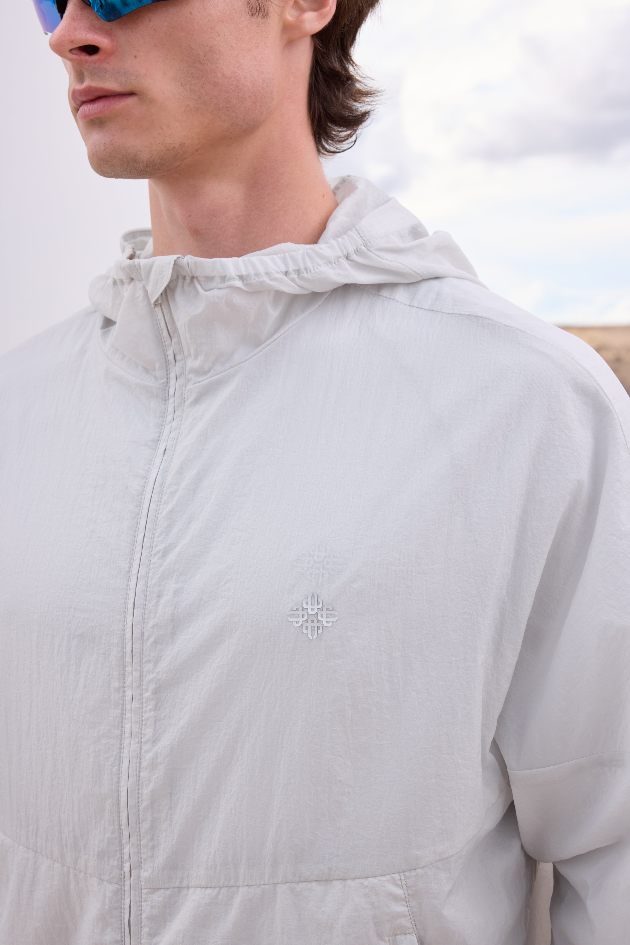 TRANSLUCENT WINDBREAKER - WHITE