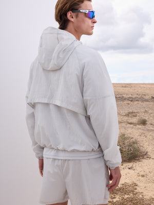 TRANSPARENT WINDBREAKER - WHITE