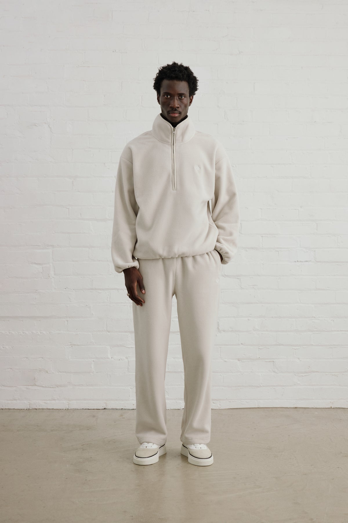 POLAR FLEECE JOGGERS - STONE