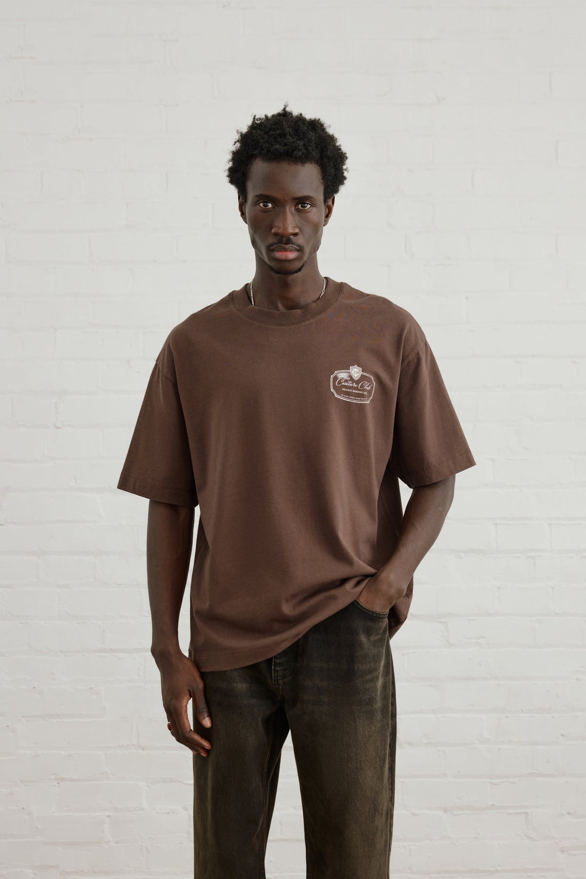 PRIVATE MEMBERS CLUB T-SHIRT - BROWN