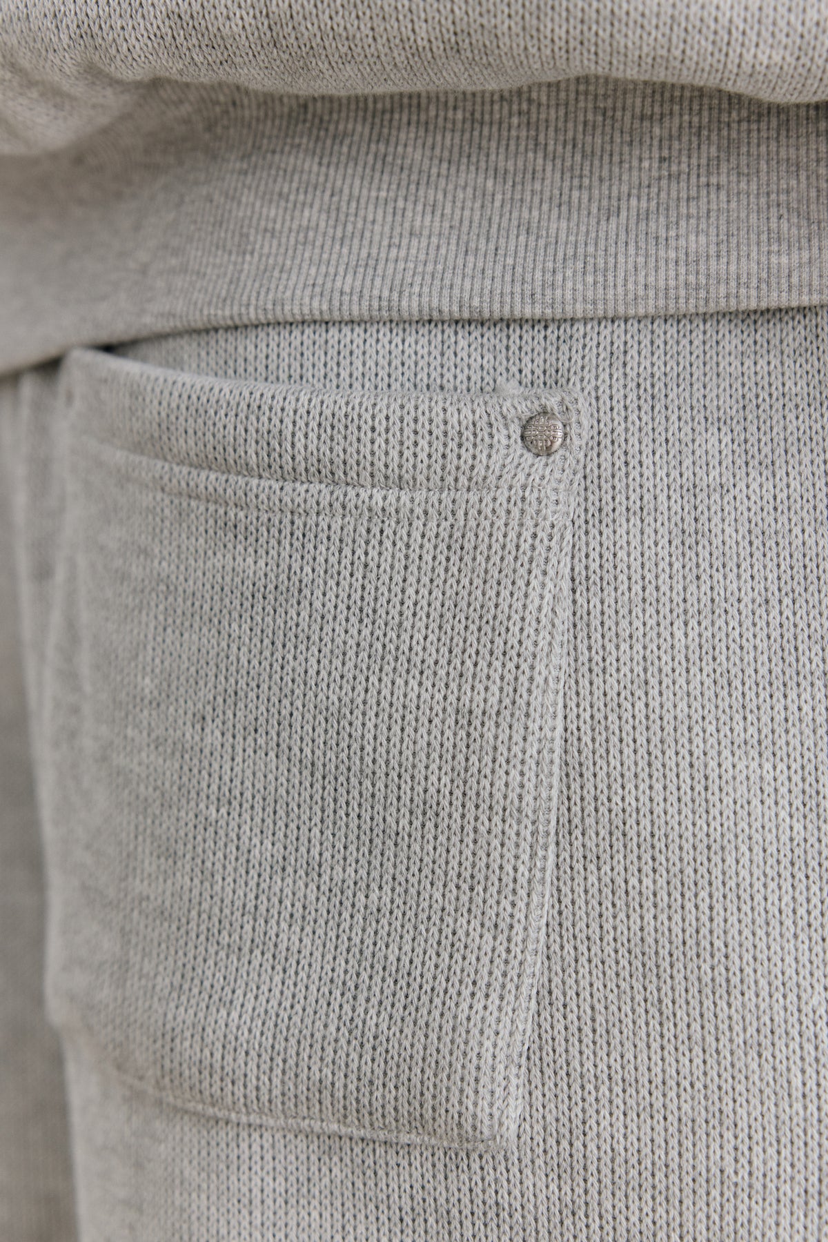 KNIT FLEECEBACK JOGGERS - GREY MARL