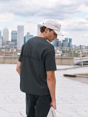 TONAL COPYRIGHT MULTI GRAPHIC T-SHIRT - CHARCOAL