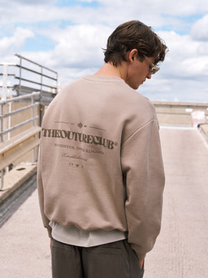 TONAL COPYRIGHT MULTI GRAPHIC CREW - BROWN