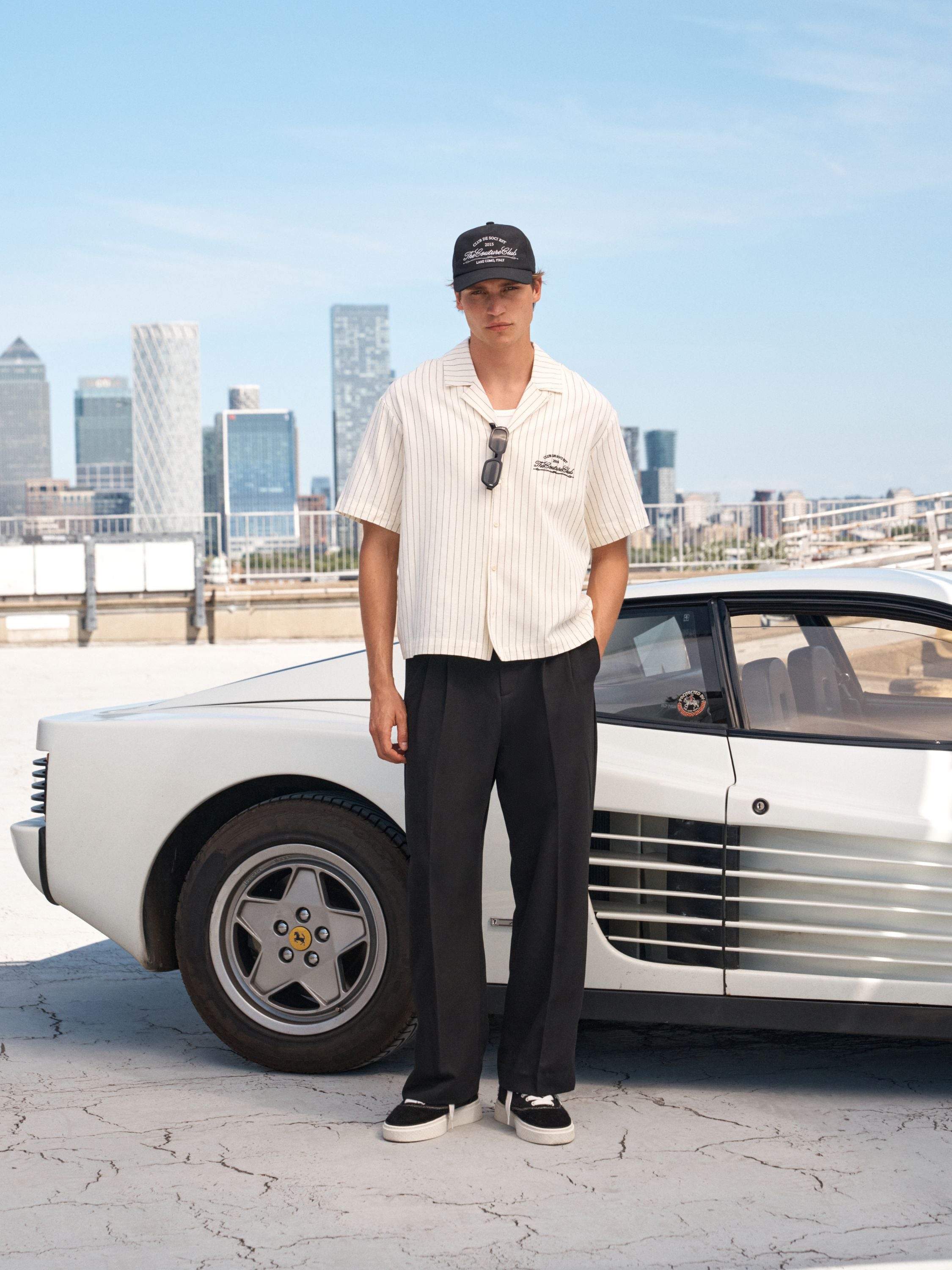CLUB DE SOCI STRIPE SHIRT - OFF WHITE