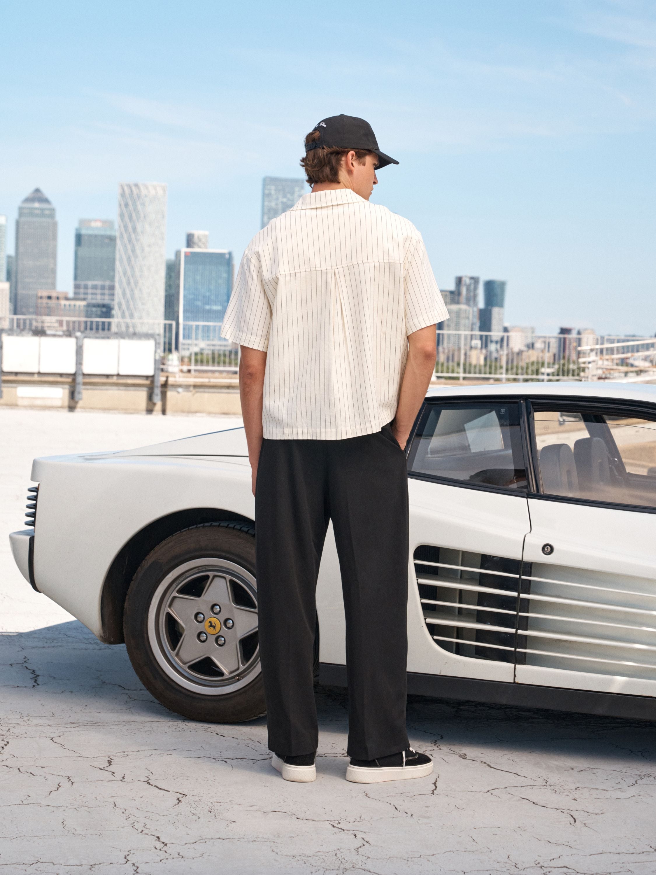 CLUB DE SOCI STRIPE SHIRT - OFF WHITE