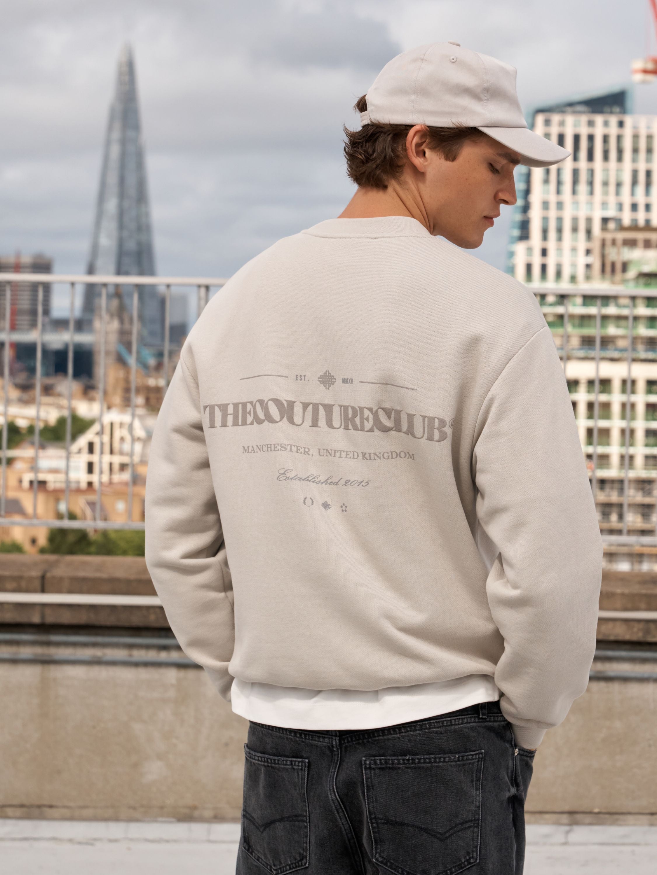 TONAL COPYRIGHT MULTI GRAPHIC CREW - STONE