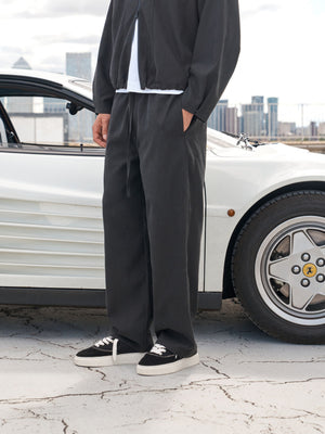 CUPRO PANELLED TROUSER - BLACK