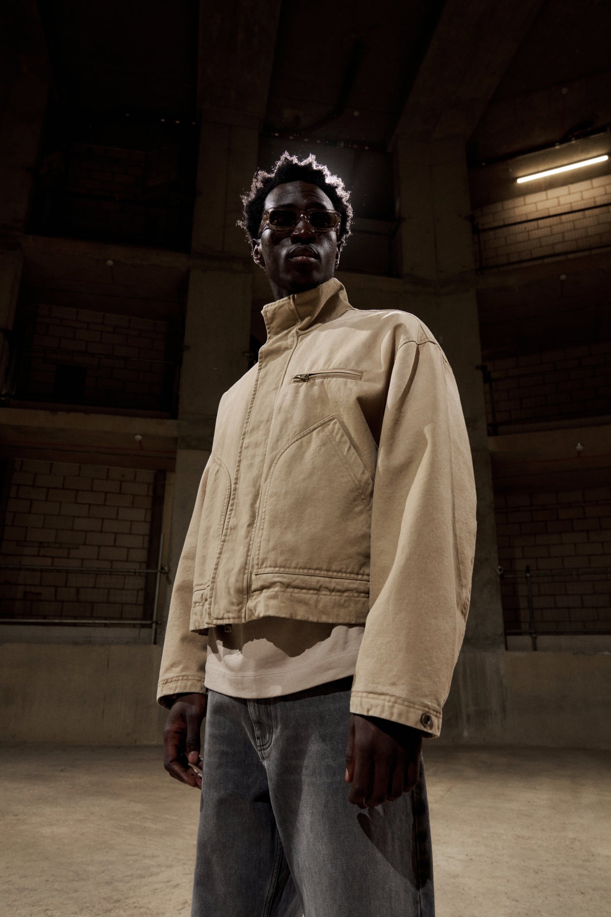 WORKWEAR CARPENTER JACKET - BEIGE