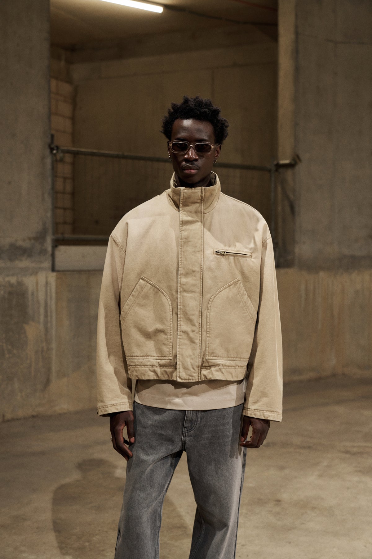 WORKWEAR CARPENTER JACKET - BEIGE