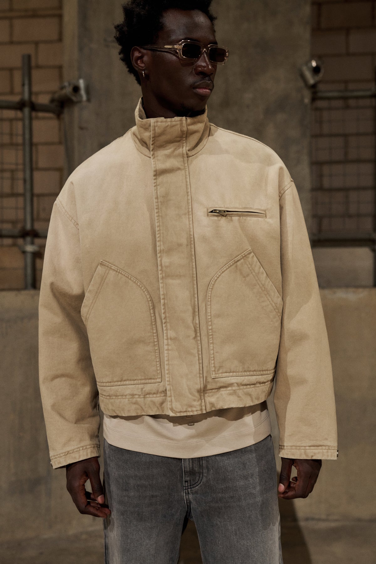 WORKWEAR CARPENTER JACKET - BEIGE