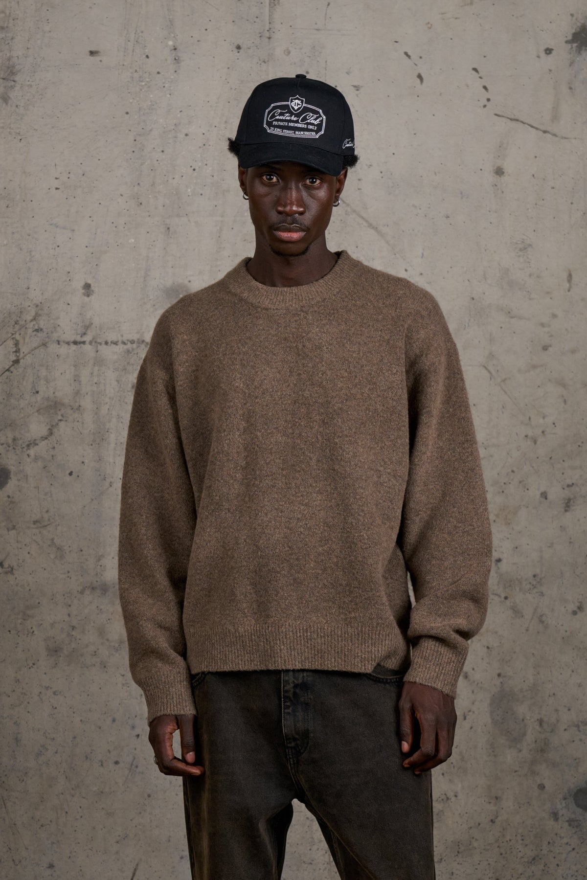 COPYRIGHT BRUSHED KNIT JUMPER - BROWN