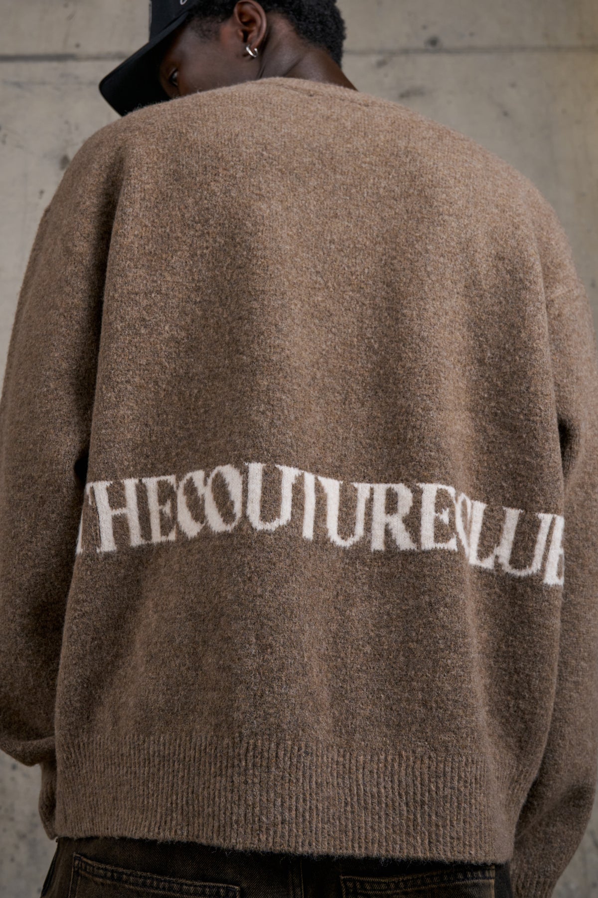 COPYRIGHT BRUSHED KNIT JUMPER - BROWN