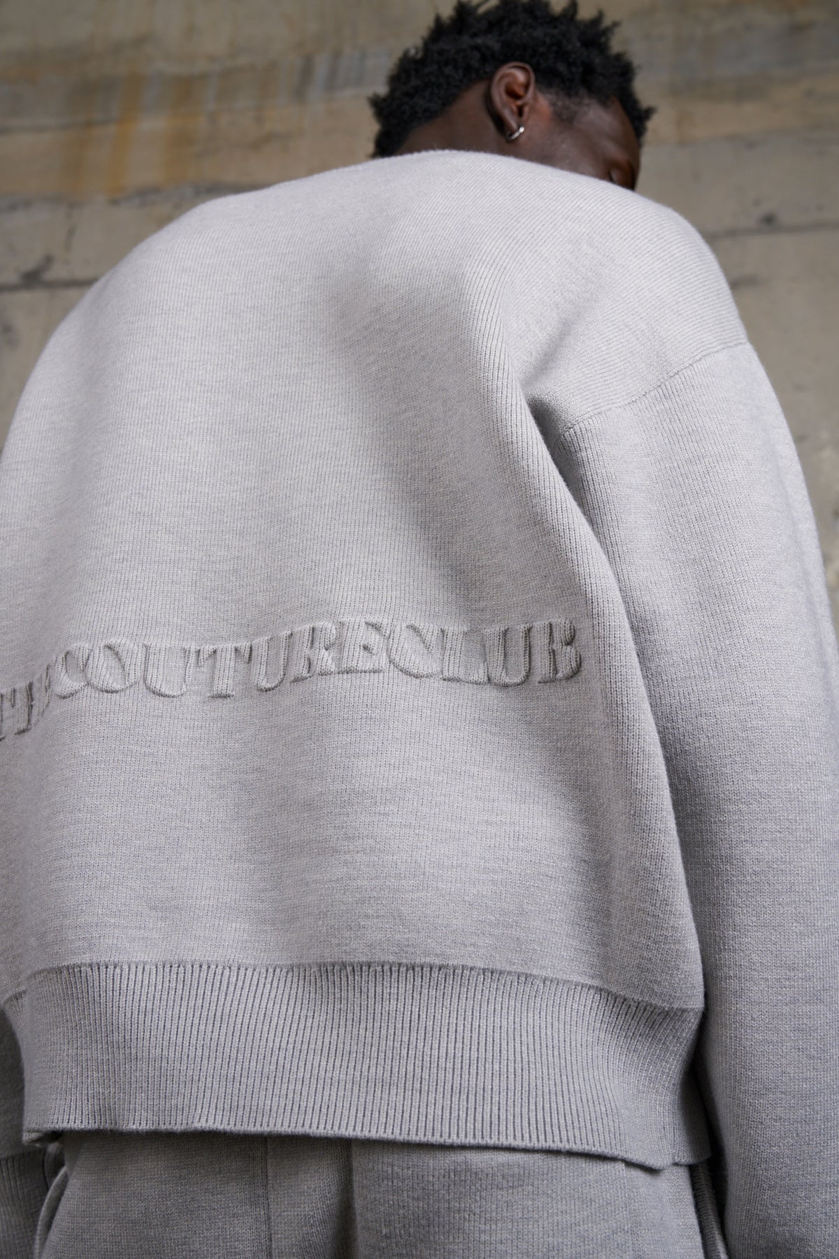 COMPACT KNIT COPYRIGHT CREW - GREY