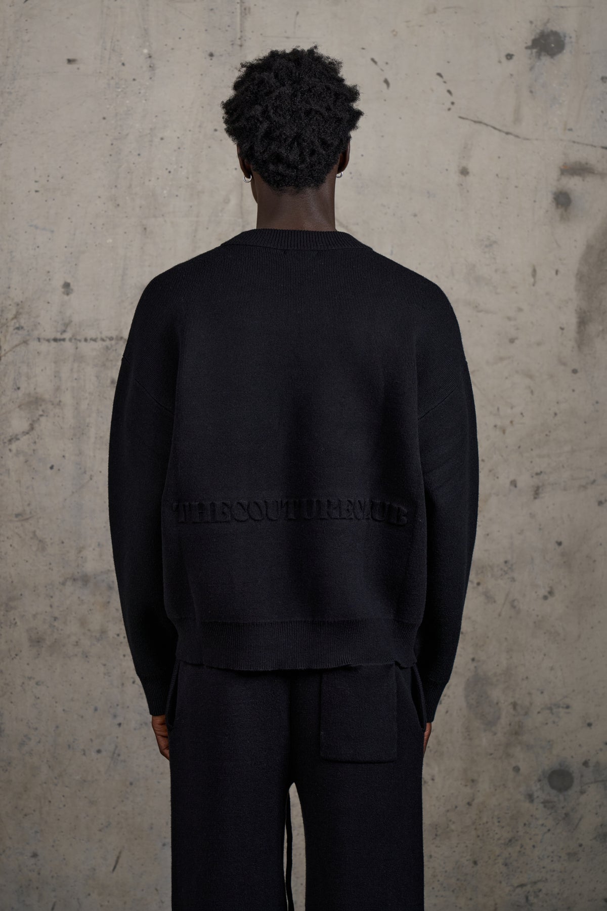 COMPACT KNIT COPYRIGHT CREW - BLACK