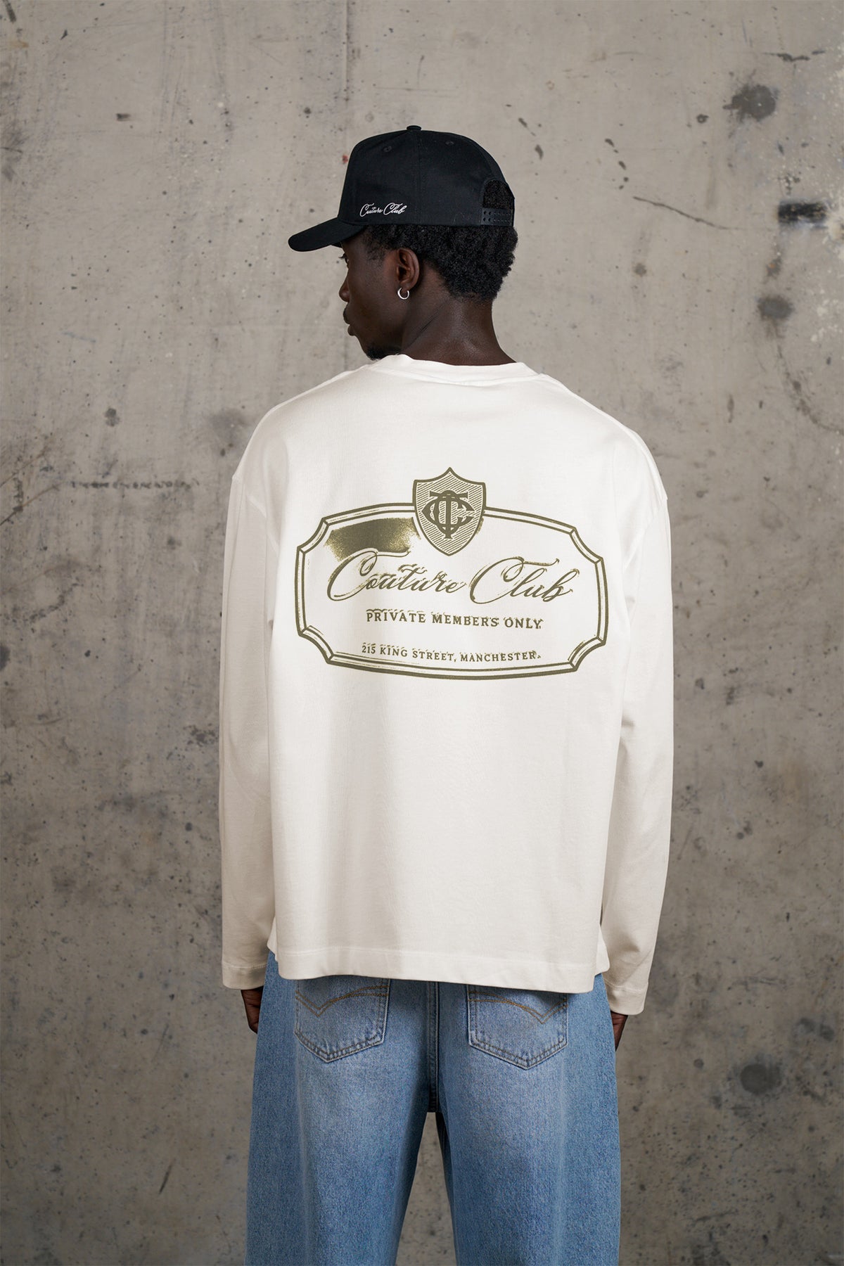 PRIVATE MEMBERS CLUB LONG SLEEVE T-SHIRT - OFF WHITE