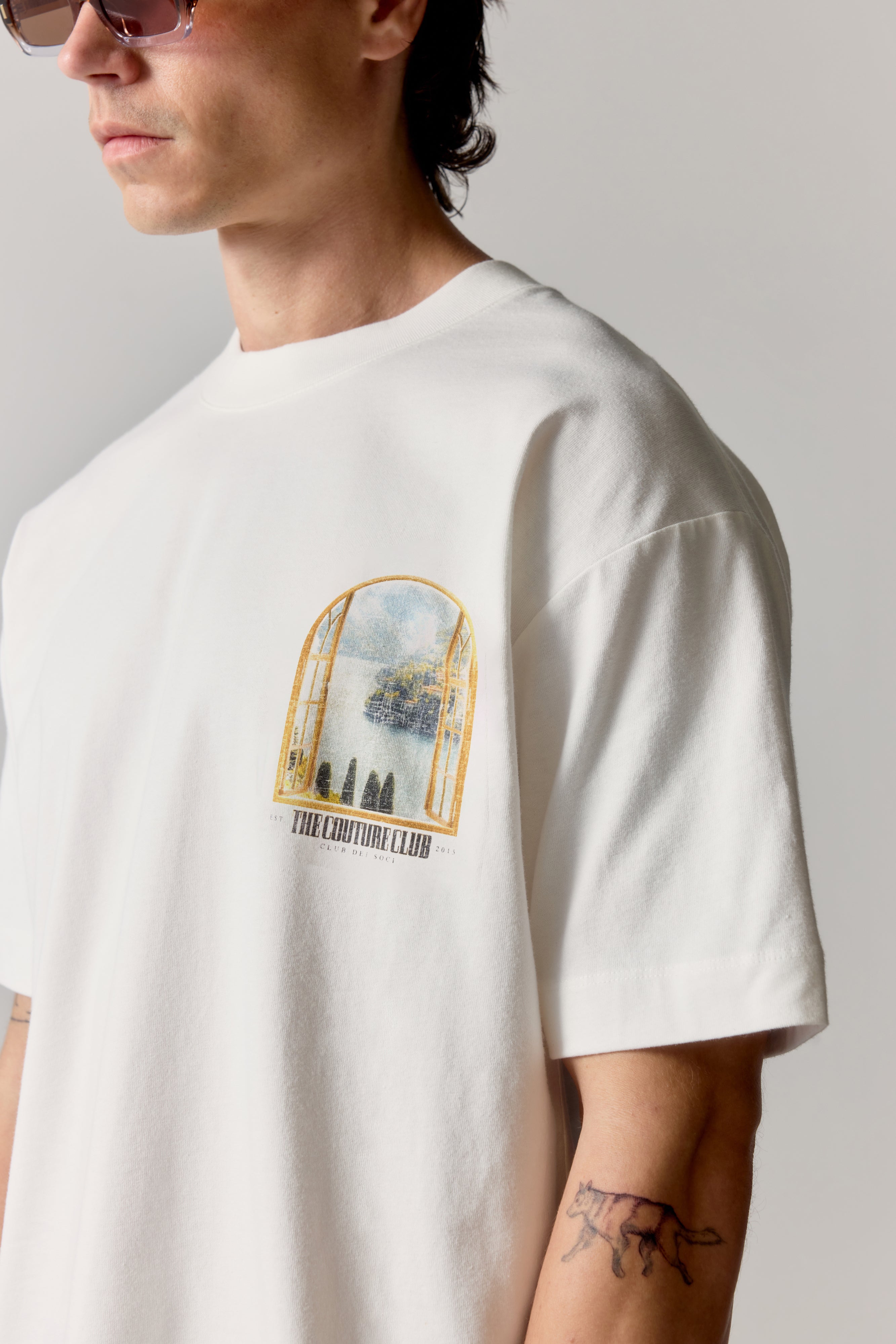 LAKE COMO GRAPHIC T-SHIRT - OFF WHITE