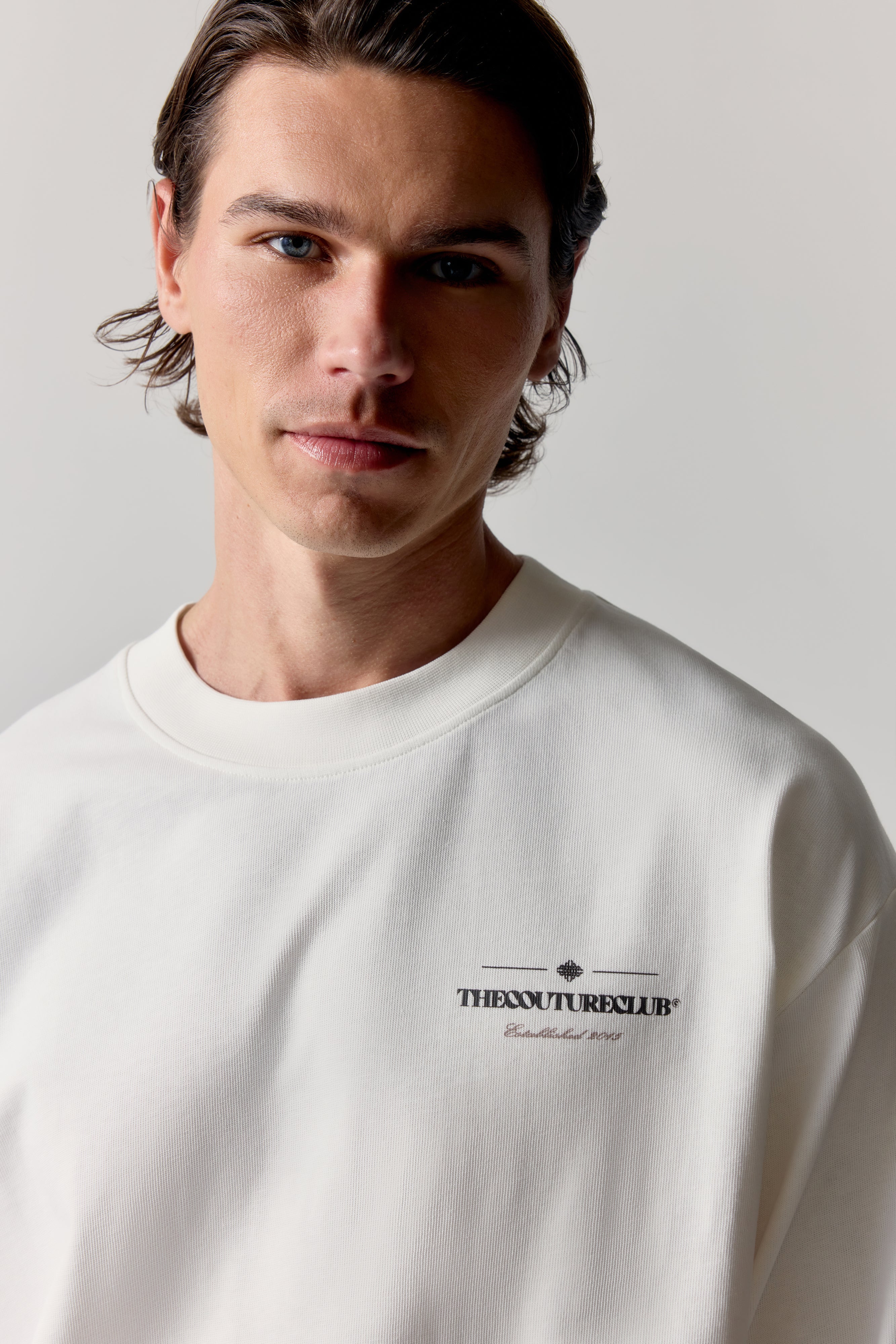 COPYRIGHT LONG SLEEVE T-SHIRT - OFF WHITE BROWN